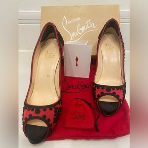 Christian Louboutin Very Brode 120 Crepe Satin Heels
